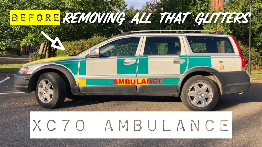removing reflective vinyl from ambulance