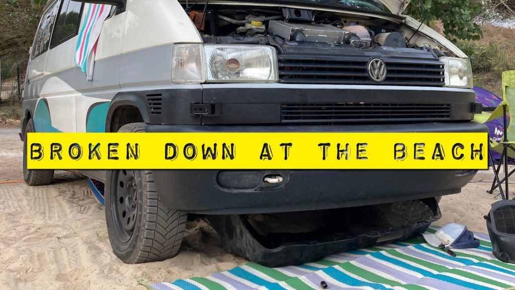 broken down in france at the beach